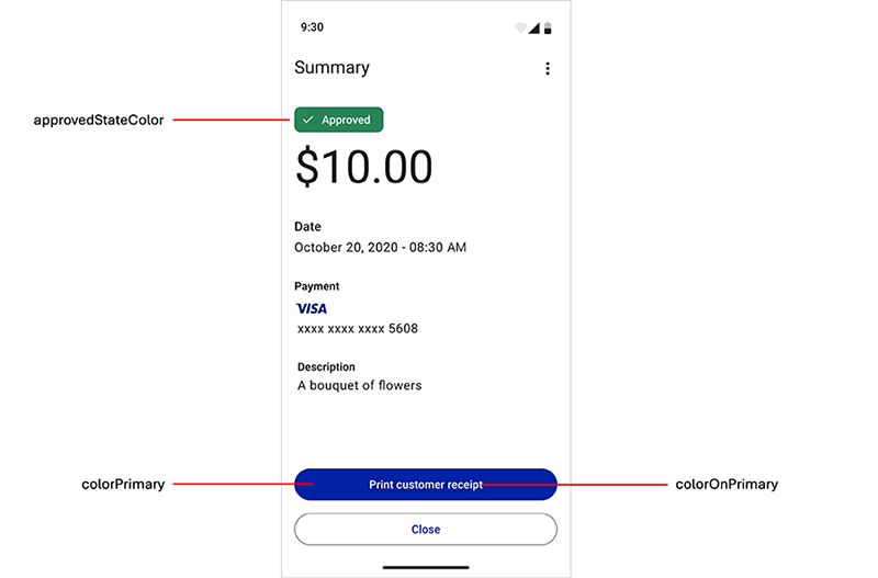 Example 3, PAX All-in-One Default UI style elements showing icons, labeled buttons,
colors, and text