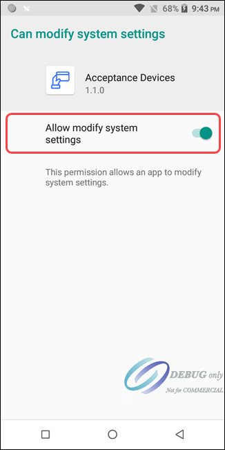 Can Modify System Settings Screen